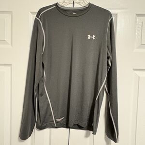 UNDER ARMOUR UA HeatGear Compression Long Sleeve Top Black Size Large